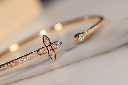 [Riva Jewelry ]IDYLLE GOLD OPEN BRACELET DIAMOND PAVED