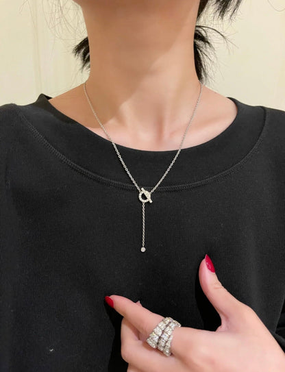 [Riva Jewelry ]FINESSE SILVER DIAMOND NECKLACE