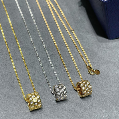 [Riva Jewelry]BEE LOVE DIAMOND PAVED 3 ROW NECKLACE