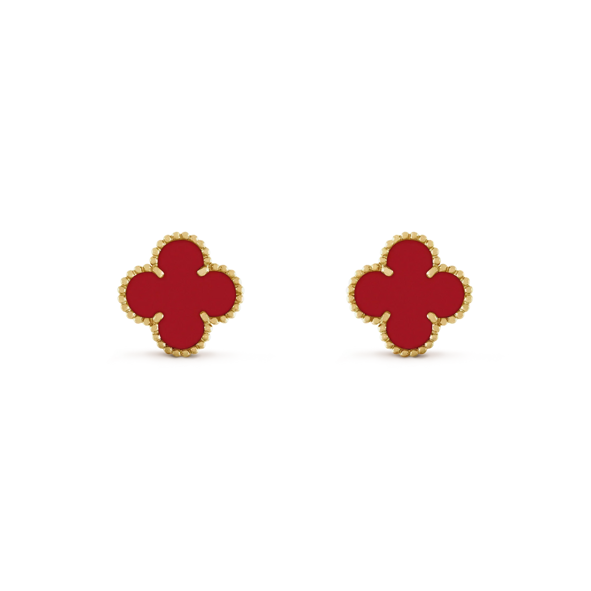 [Riva Jewelry ]CLOVER MINI 9.5MM CARNELIAN EARRINGS