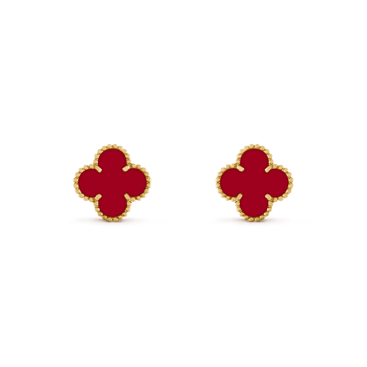 [Riva Jewelry ]CLOVER MEDIUM 1 MOTIFS CARNELIAN  EARRINGS