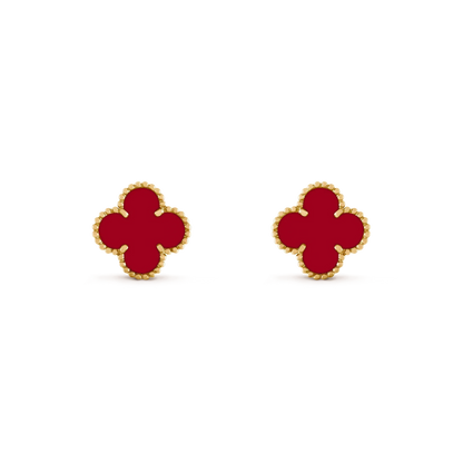 [Riva Jewelry ]CLOVER MEDIUM 1 MOTIFS CARNELIAN  EARRINGS