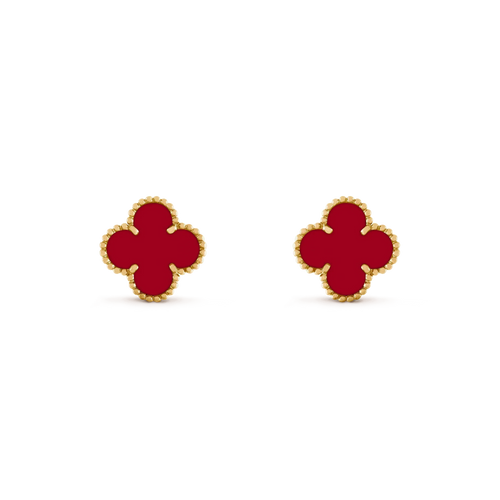 [Riva Jewelry ]CLOVER MEDIUM 1 MOTIFS CARNELIAN  EARRINGS