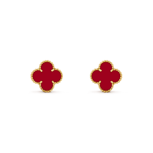 [Riva Jewelry ]CLOVER MEDIUM 1 MOTIFS CARNELIAN  EARRINGS