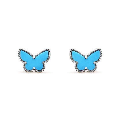 [Riva Jewelry ]BUTTERFLY TURQUOISE EARRINGS SILVER