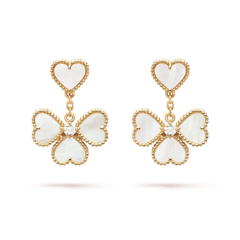 [Riva Jewelry ]CLOVER SWEET WHITE MOP EARRINGS