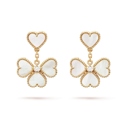 [Riva Jewelry ]CLOVER SWEET WHITE MOP EARRINGS