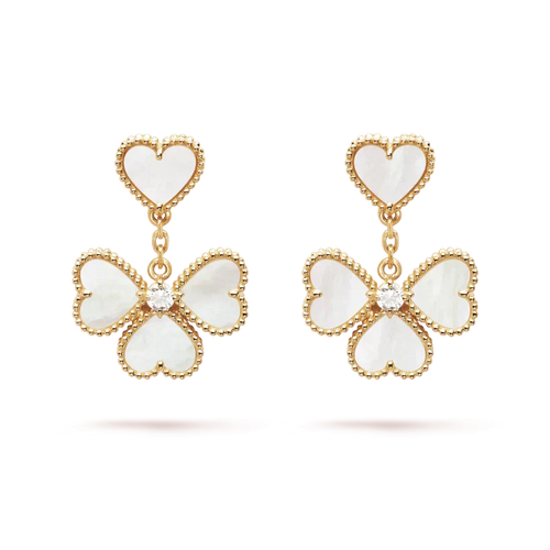 [Riva Jewelry ]CLOVER SWEET WHITE MOP EARRINGS