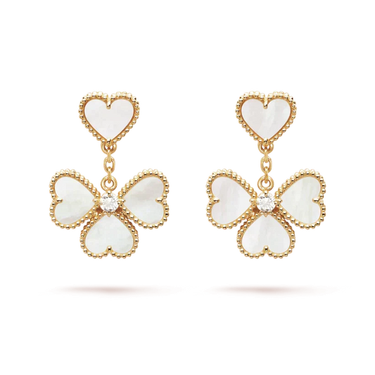 [Riva Jewelry ]CLOVER SWEET WHITE MOP EARRINGS