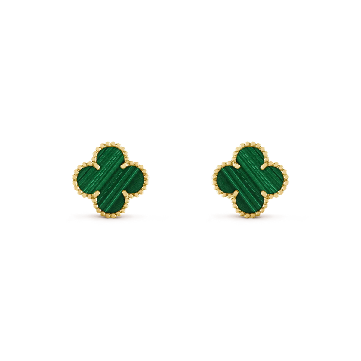 [Riva Jewelry ]CLOVER MEDIUM 1 MOTIFS MALACHITE  EARRINGS