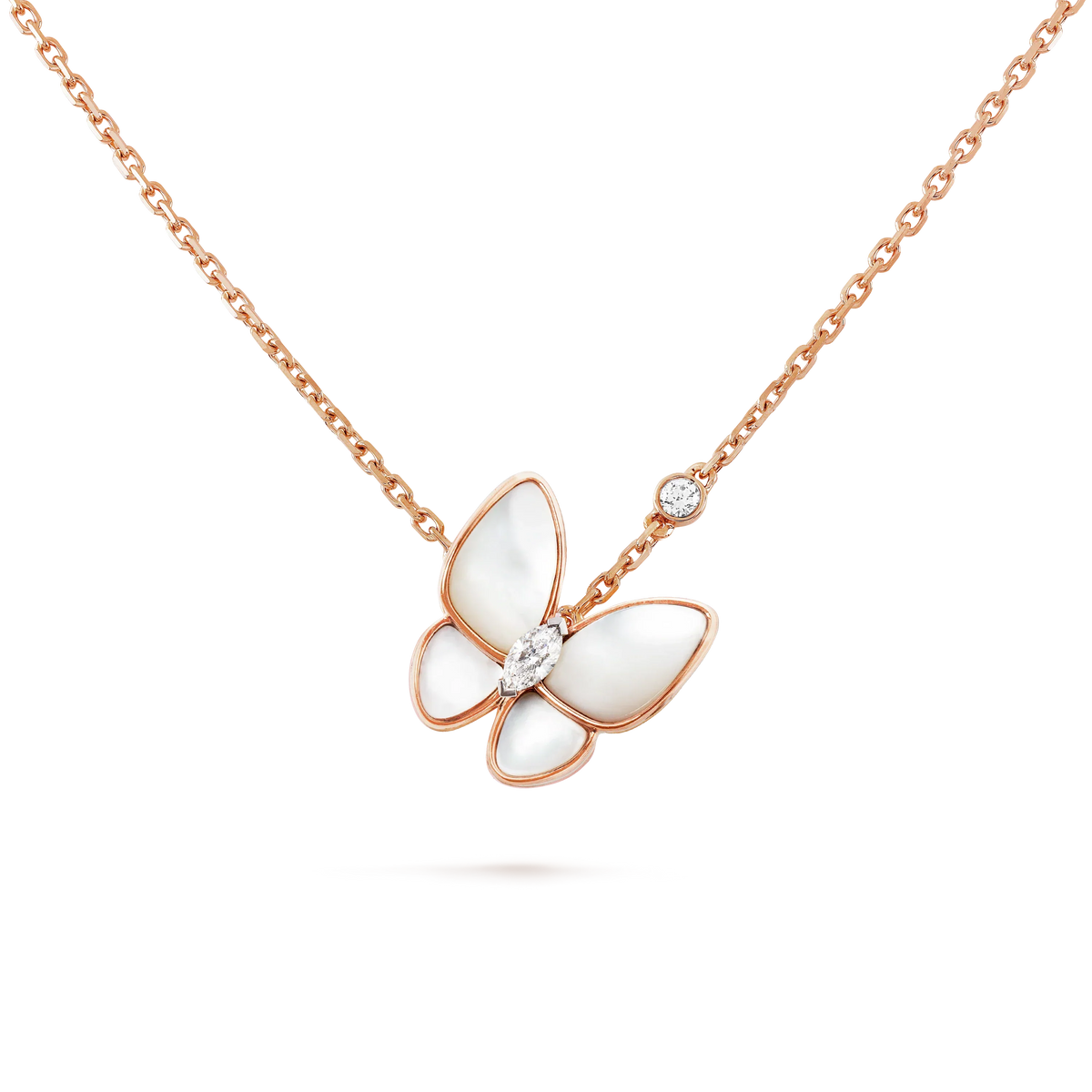 [Riva Jewelry ]BUTTERFLY MOP DIAMOND NECKLACE