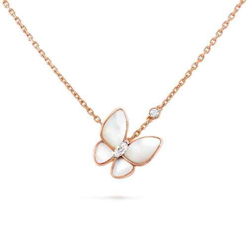 [Riva Jewelry ]BUTTERFLY MOP DIAMOND NECKLACE