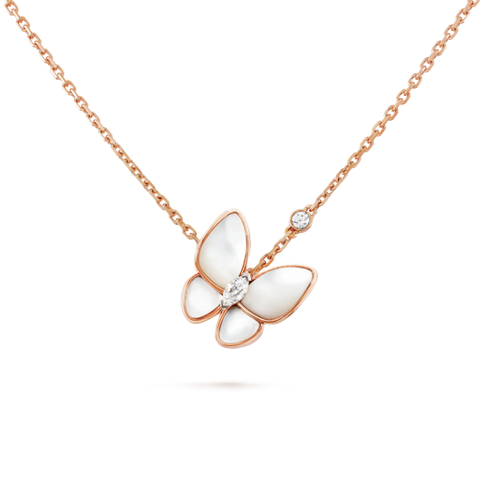 [Riva Jewelry ]BUTTERFLY MOP DIAMOND NECKLACE
