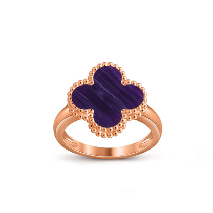 [Riva Jewelry]Glücks-Klee Vintage Roségoldring-Kollektion