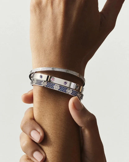 [Riva Jewelry]CLASSIC 6.1MM LOVE BRACELET 10-DIAMOND FULL PAVÉ