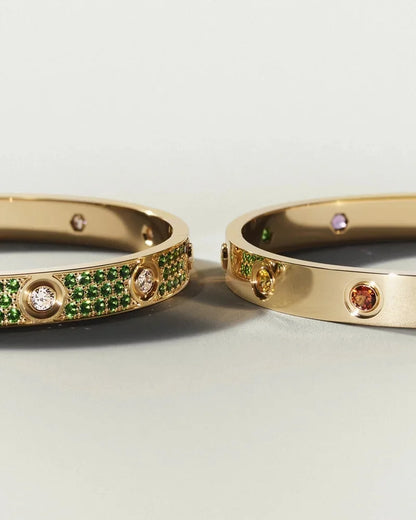 [Riva Jewelry]CLASSIC 6.1MM LOVE BRACELET 10-DIAMOND FULL PAVÉ