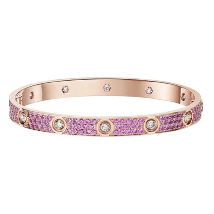 [Riva Jewelry]CLASSIC 6.1MM LOVE BRACELET 10-DIAMOND FULL PAVÉ