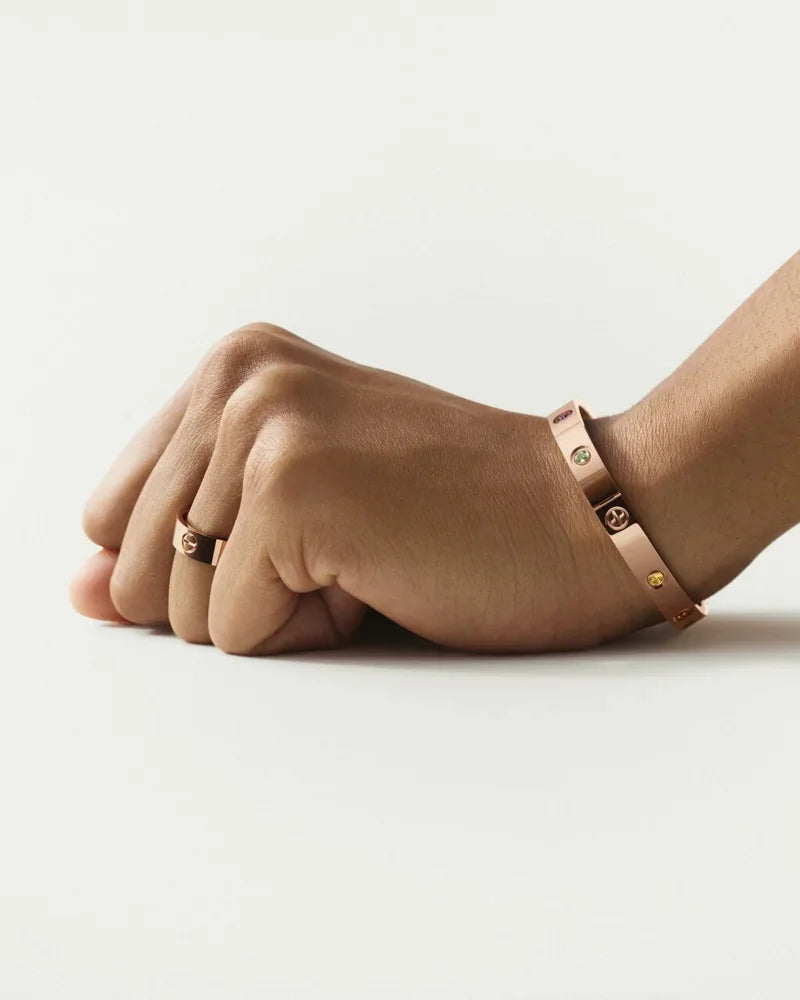 [Riva Jewelry]CLASSIC 6.1MM LOVE BRACELET 10-DIAMOND FULL PAVÉ