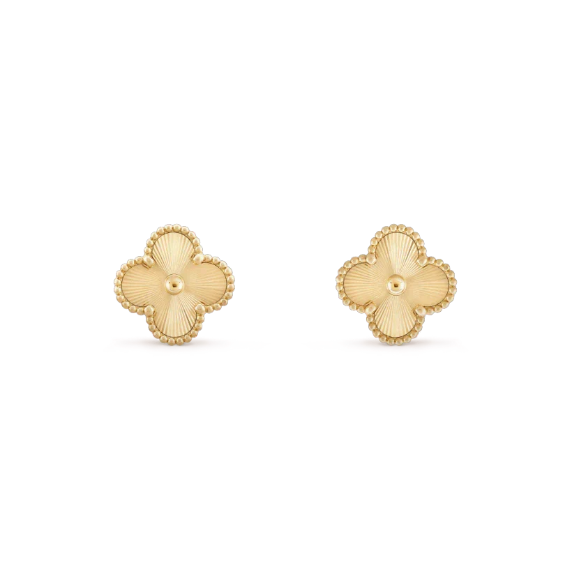 [Riva Jewelry ]CLOVER MINI 9.5MM LASER EARRINGS
