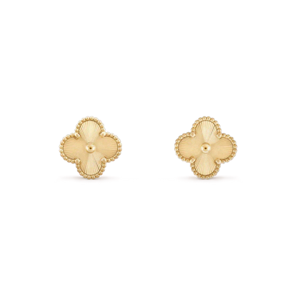 [Riva Jewelry ]CLOVER MINI 9.5MM LASER EARRINGS