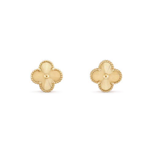 [Riva Jewelry ]CLOVER MINI 9.5MM LASER EARRINGS