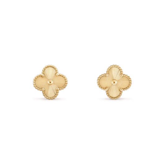 [Riva Jewelry ]CLOVER MINI 9.5MM LASER EARRINGS