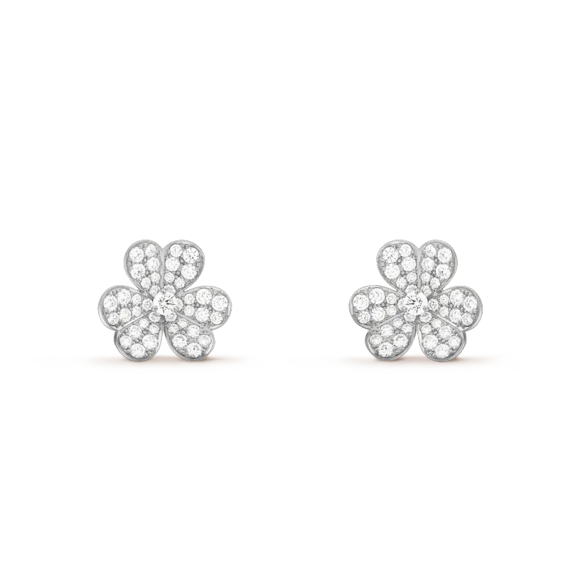 [Riva Jewelry ]CLOVER COMOS DIAMOND EARRINGS SILVER