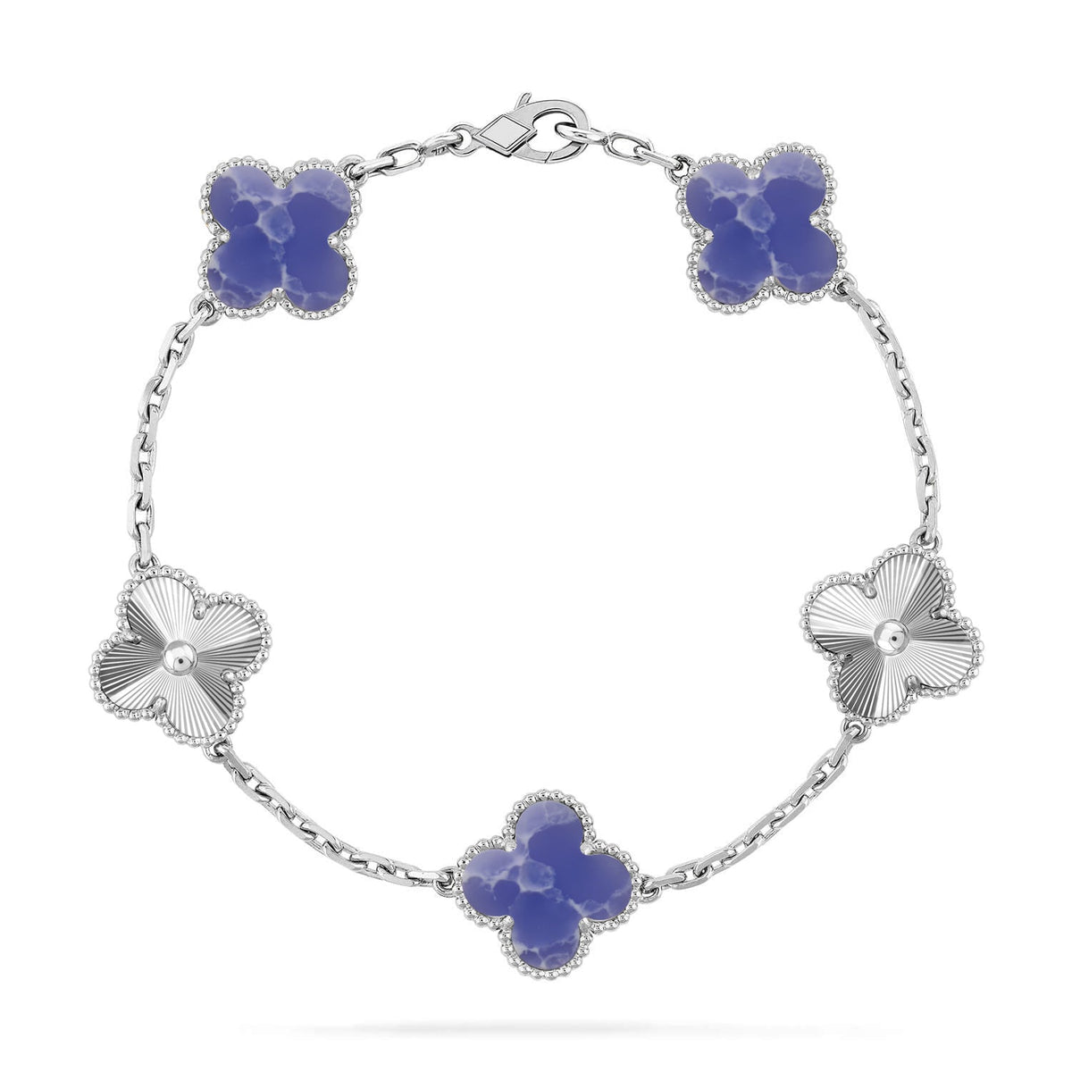 [Riva Jewelry ]CLOVER 5 MOTIF BLUE VEINS BRACELET COLLECTION