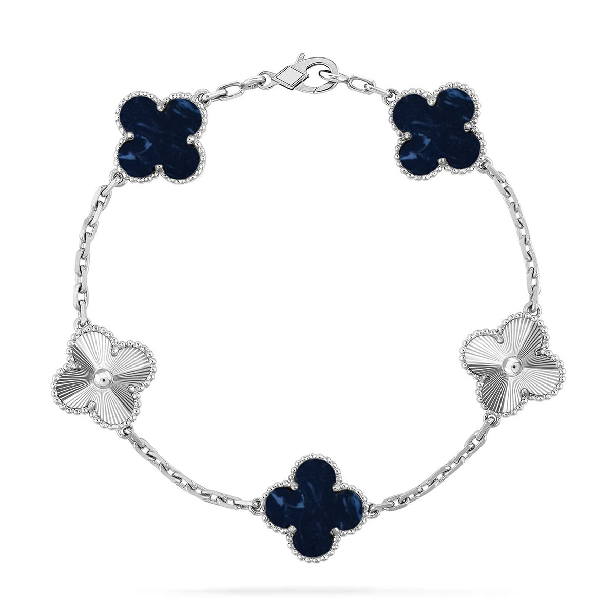 [Riva Jewelry]LUCKY CLOVER 5-MOTIF BRACELET - PIETERSITE-KOLLEKTION