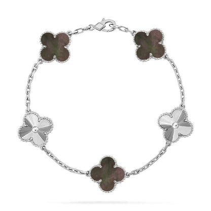 [Riva Jewelry ] CLOVER 5 MOTIF GRAY MOP BRACELET COLLECTION