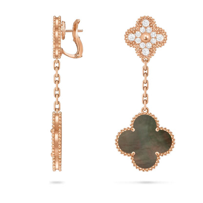 [Riva Jewelry]KLEEBEN-DOPPELMOTIV STATEMENT-OHRRINGE - DOUBLE-CHARM KOLLEKTION