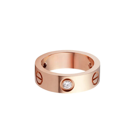 [Riva Jewelry]LOVE 5.5MM 3ダイヤモンド リング