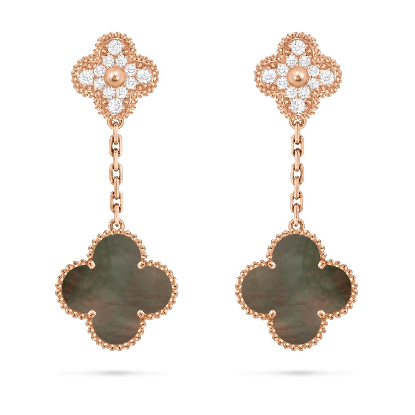 [Riva Jewelry]KLEEBEN-DOPPELMOTIV STATEMENT-OHRRINGE - DOUBLE-CHARM KOLLEKTION