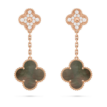 [Riva Jewelry]KLEEBEN-DOPPELMOTIV STATEMENT-OHRRINGE - DOUBLE-CHARM KOLLEKTION