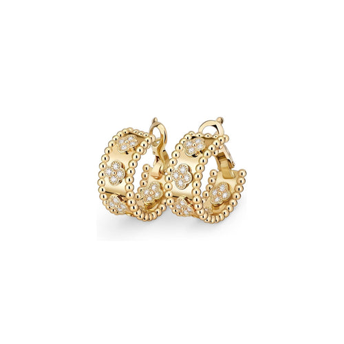 [Riva Jewelry]カレイドスコープ クローバー フープピアス
