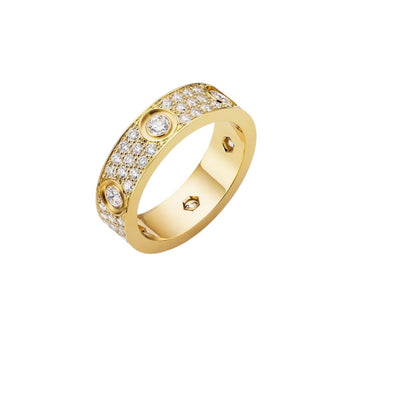 [Riva Jewelry]LOVE 5.5MM VOLL-PAVÉ 6-DIAMANTEN-RING