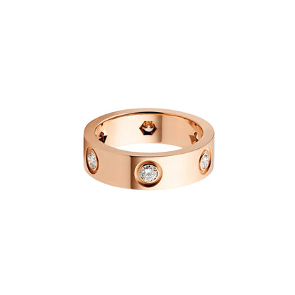 [Riva Jewelry]LOVE 5.5MM 6 DIAMANTEN RING