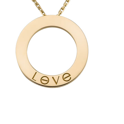 [Riva Jewelry]ラブ ラージ サークル ペンダントネックレス