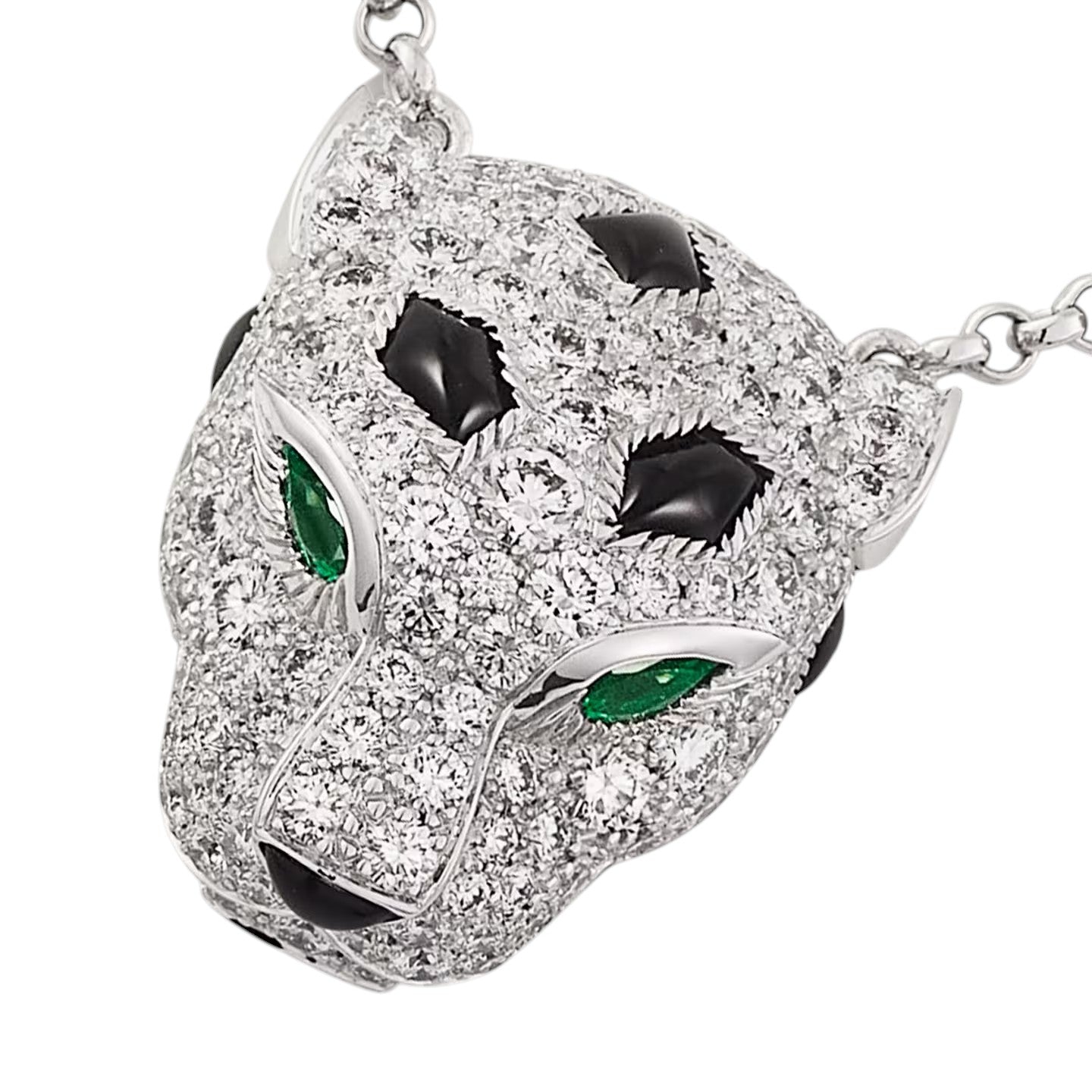 [Riva Jewelry]レオパードヘッド フルパヴェダイヤモンドペンダントネックレス