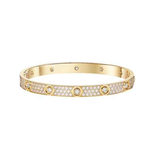 [Riva Jewelry]KLASSISCHER 6.1MM LOVE-ARMREIF – 10-DIAMANT VOLL PAVÉ