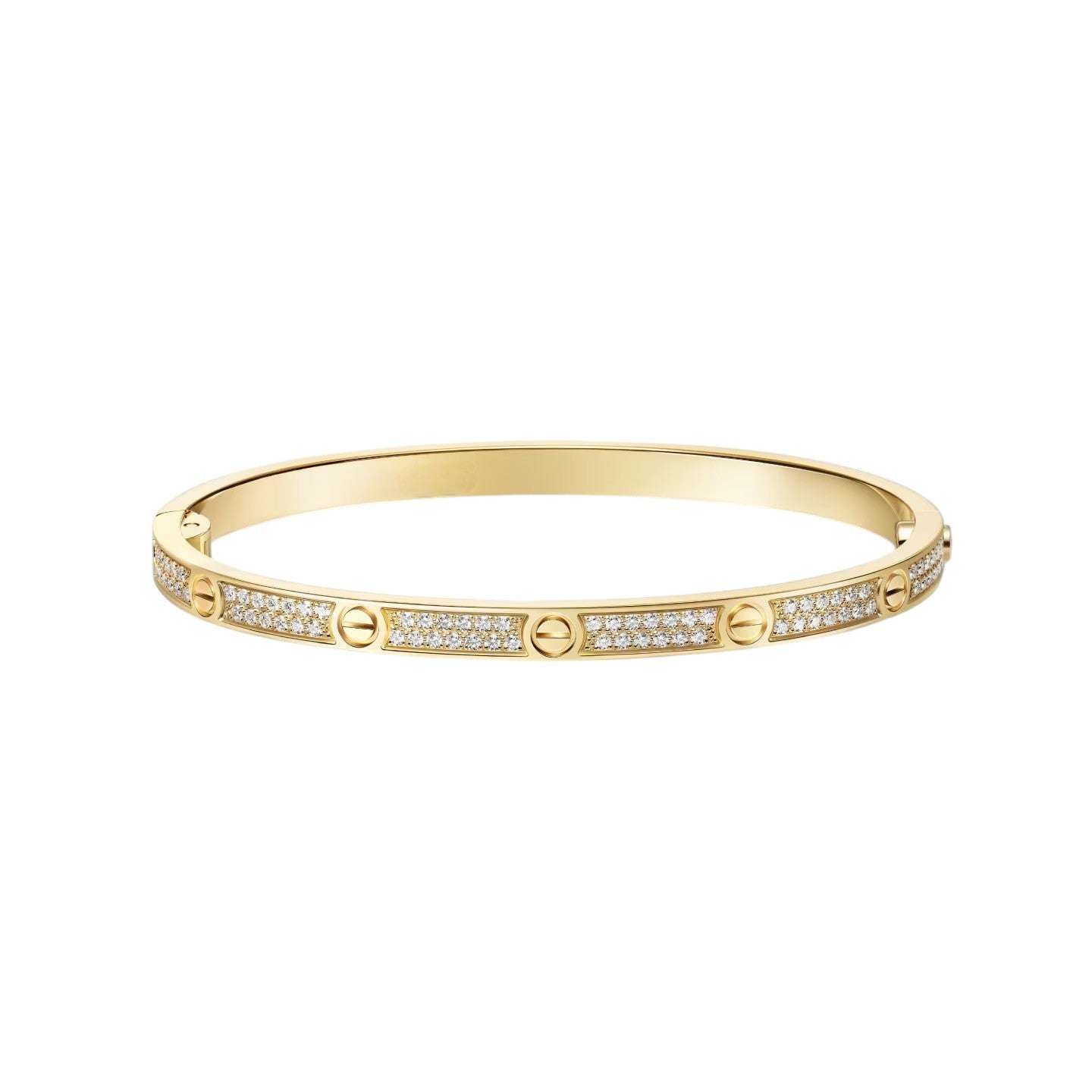 [Riva Jewelry]クラシック 3.65mm ラブ フルパヴェ バングル
