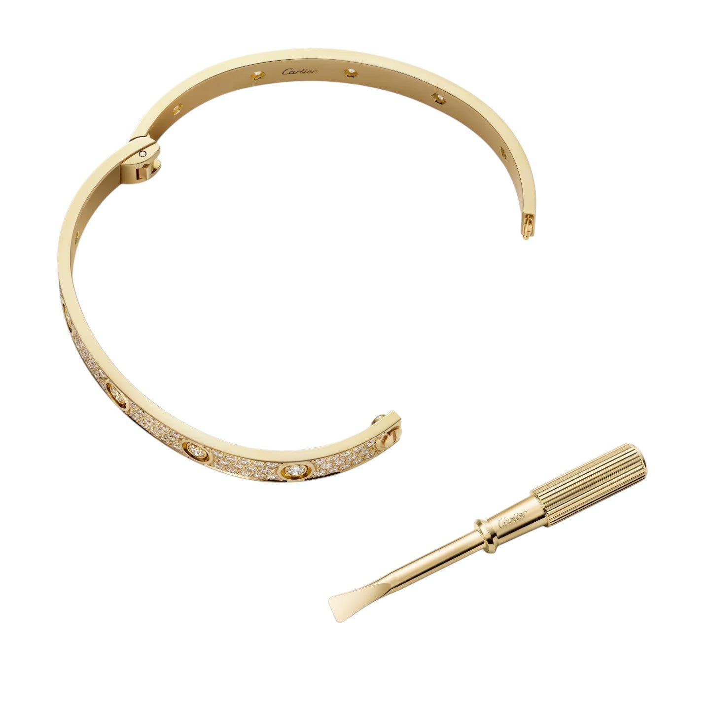 [Riva Jewelry]クラシック 6.1MM ラブバングル - 10ダイヤモンド フルパヴェ