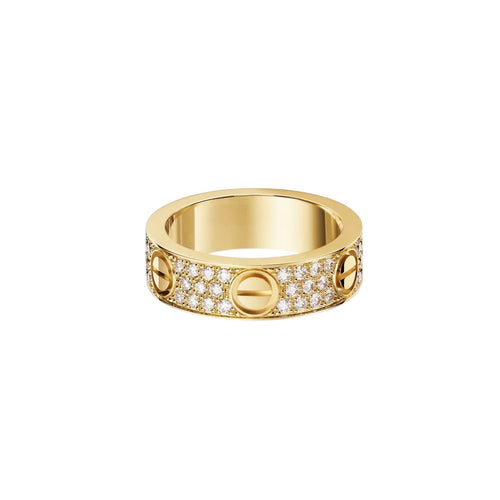[Riva Jewelry]LOVE 5.5MM フルパヴェ ダイヤモンドリング