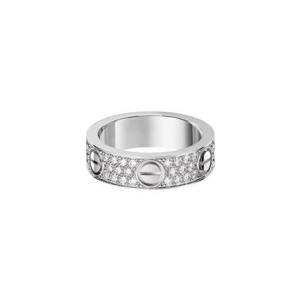 [Riva Jewelry]LOVE 5.5MM フルパヴェ ダイヤモンドリング