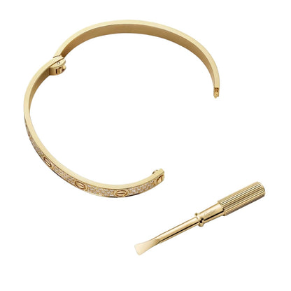 [Riva Jewelry]CLASSIC 6.1MM LOVE BANGLE - FULL PAVÉ