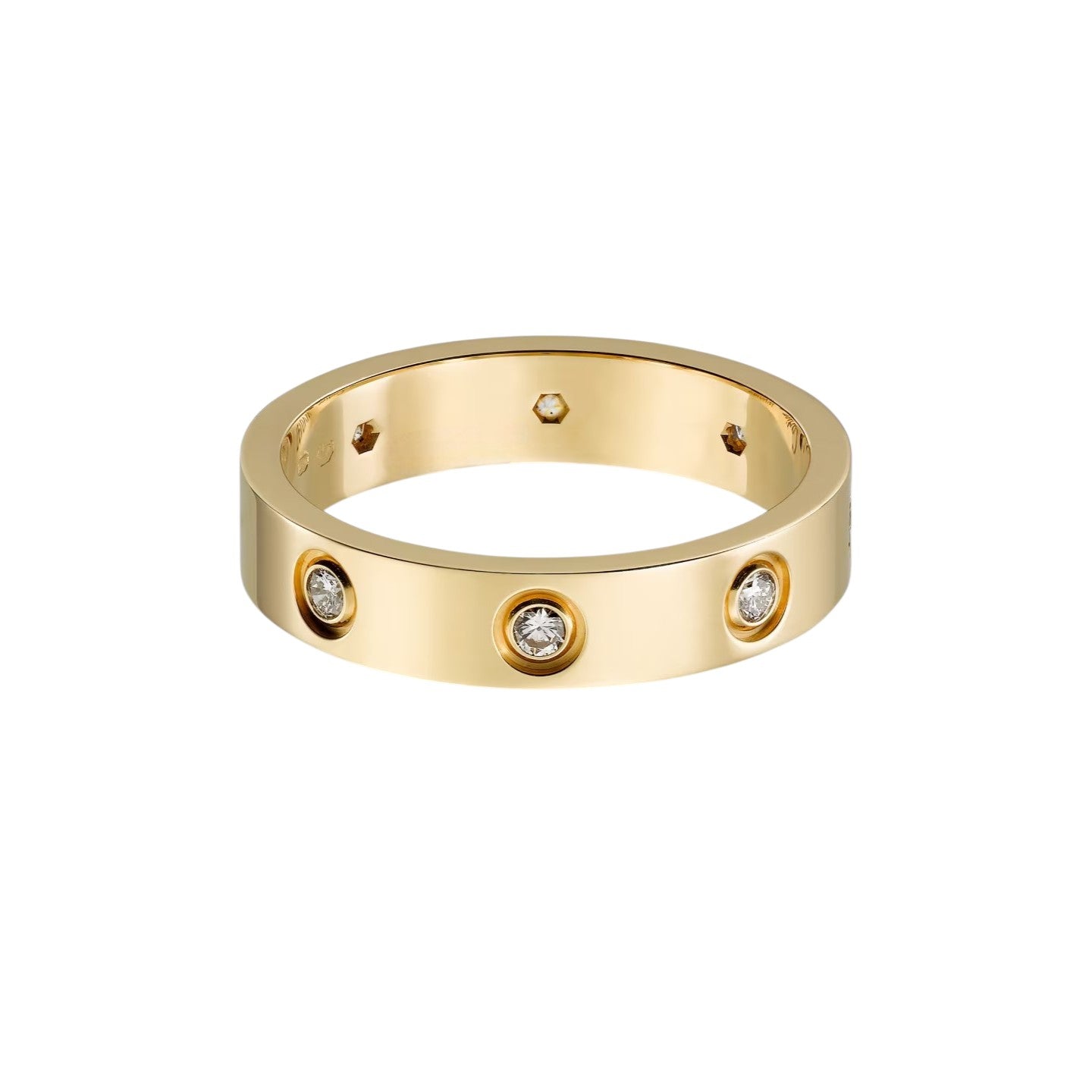 [Riva Jewelry]LOVE 4MM 8ダイヤ リング
