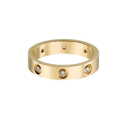 [Riva Jewelry]LOVE 4MM 8ダイヤ リング