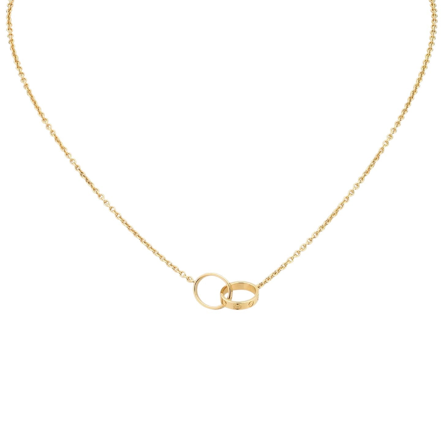[Riva Jewelry]DOPPELRING-ANHÄNGERKETTE LIEBE