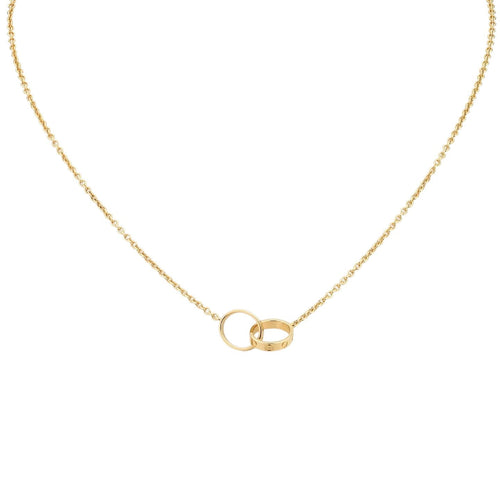 [Riva Jewelry]DOPPELRING-ANHÄNGERKETTE LIEBE
