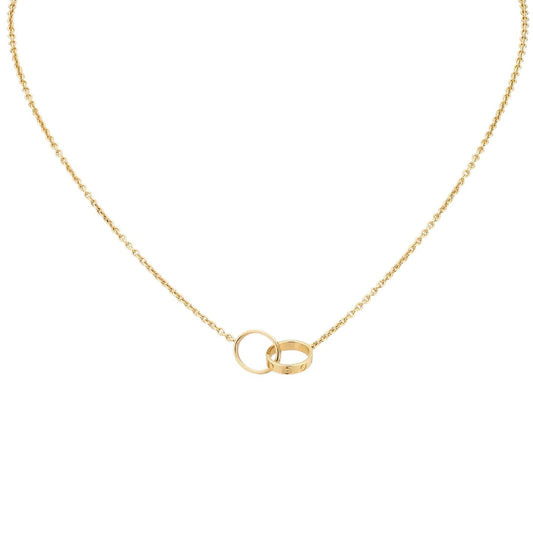 [Riva Jewelry]ラブ ダブルリングペンダントネックレス
